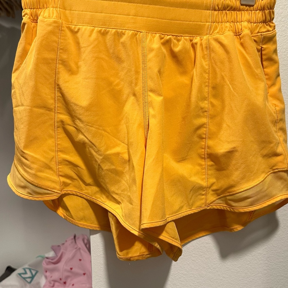 Lululemon Athletica Bright Yellow Athletic Shorts